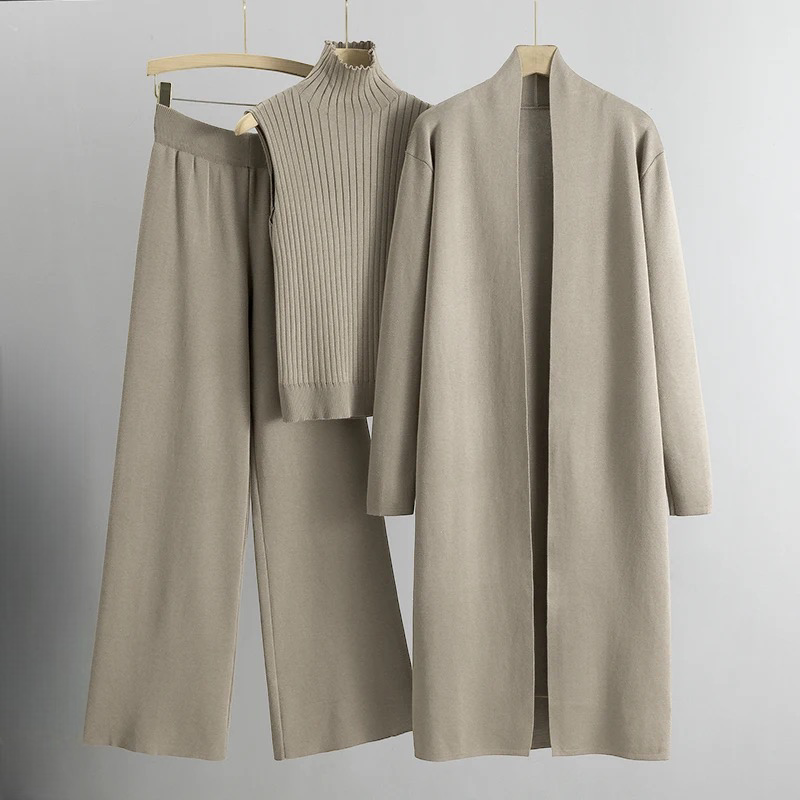 Ensemble Pull et Pantalon en Maille | Confortable et Élégant | Look Décontracté
