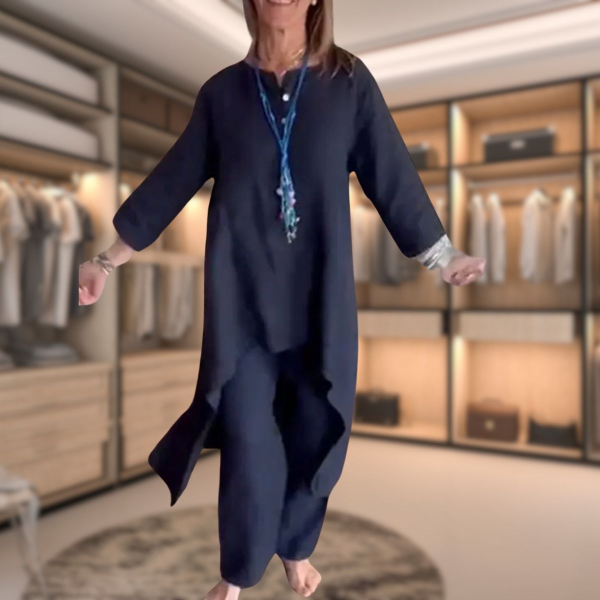 Ensemble Tunique et Pantalon Fluide | Confortable et Élégant | Style Décontracté Chic