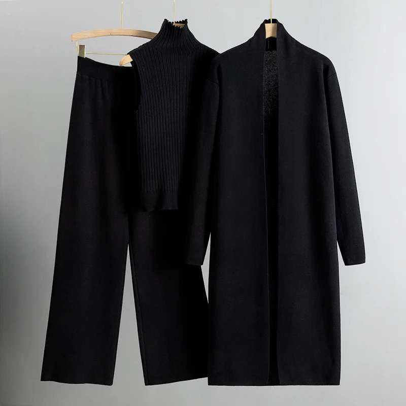 Ensemble Pull et Pantalon en Maille | Confortable et Élégant | Look Décontracté