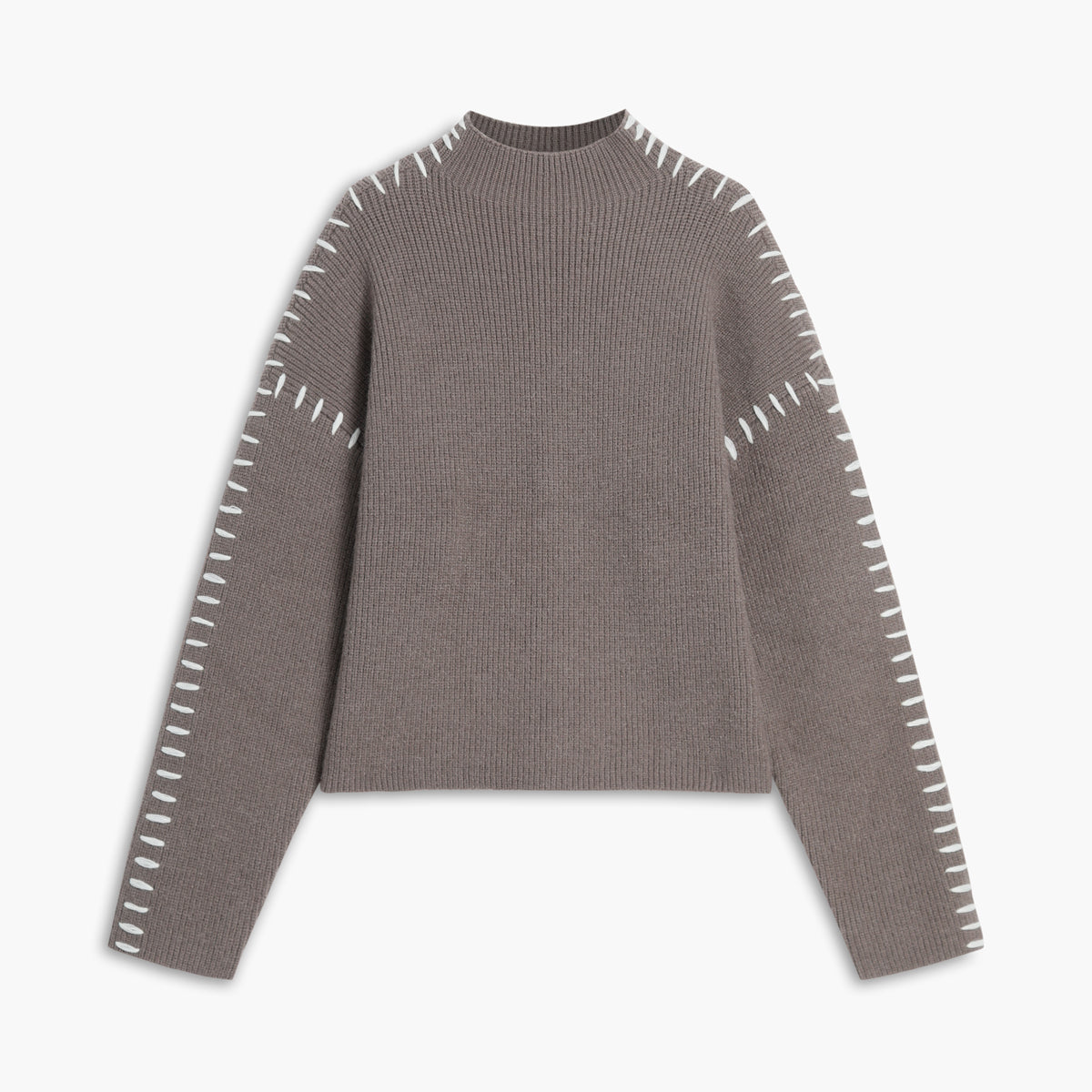 Pull Col Montant Oversize Pour Femme – Maille Confortable Automne Hiver