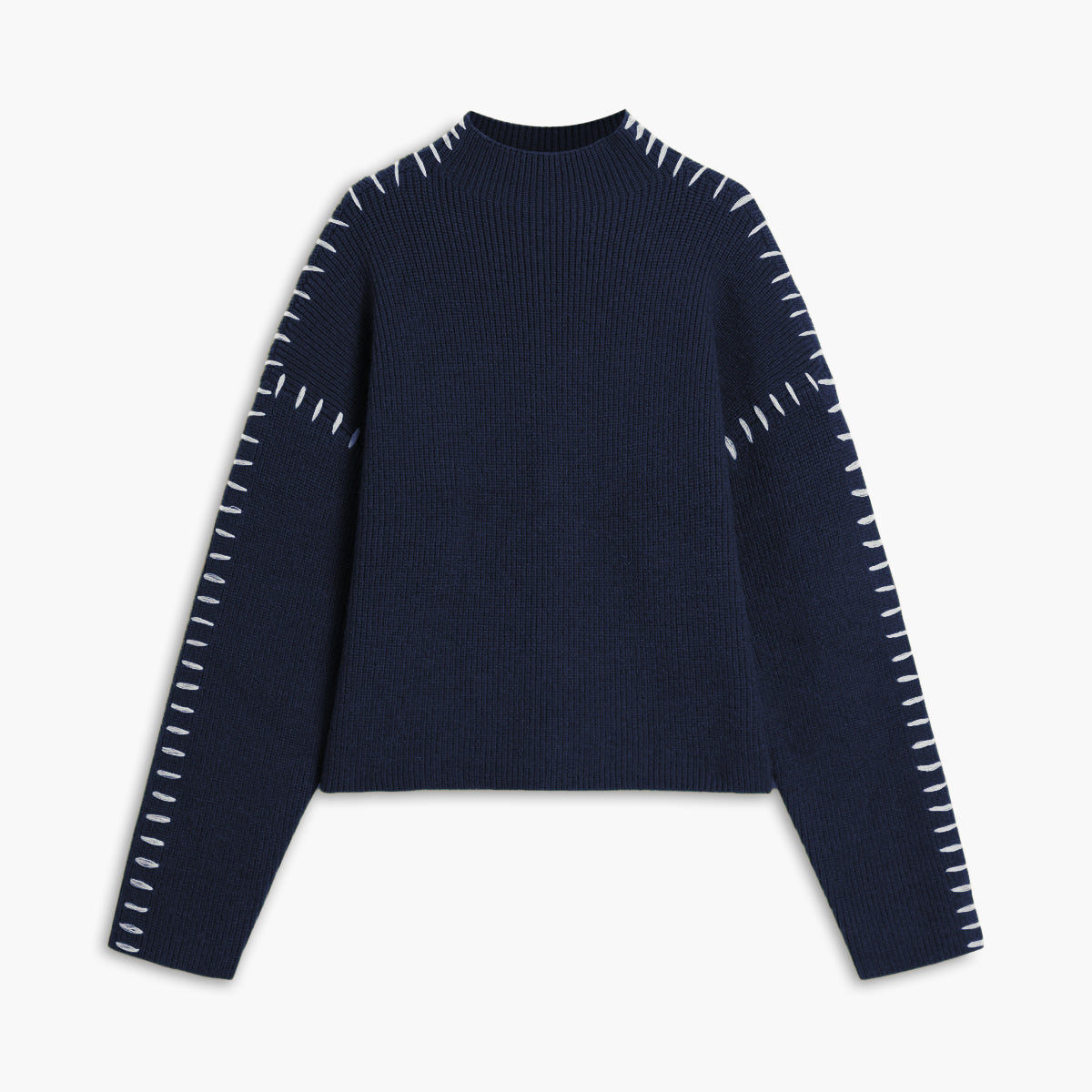 Pull Col Montant Oversize Pour Femme – Maille Confortable Automne Hiver