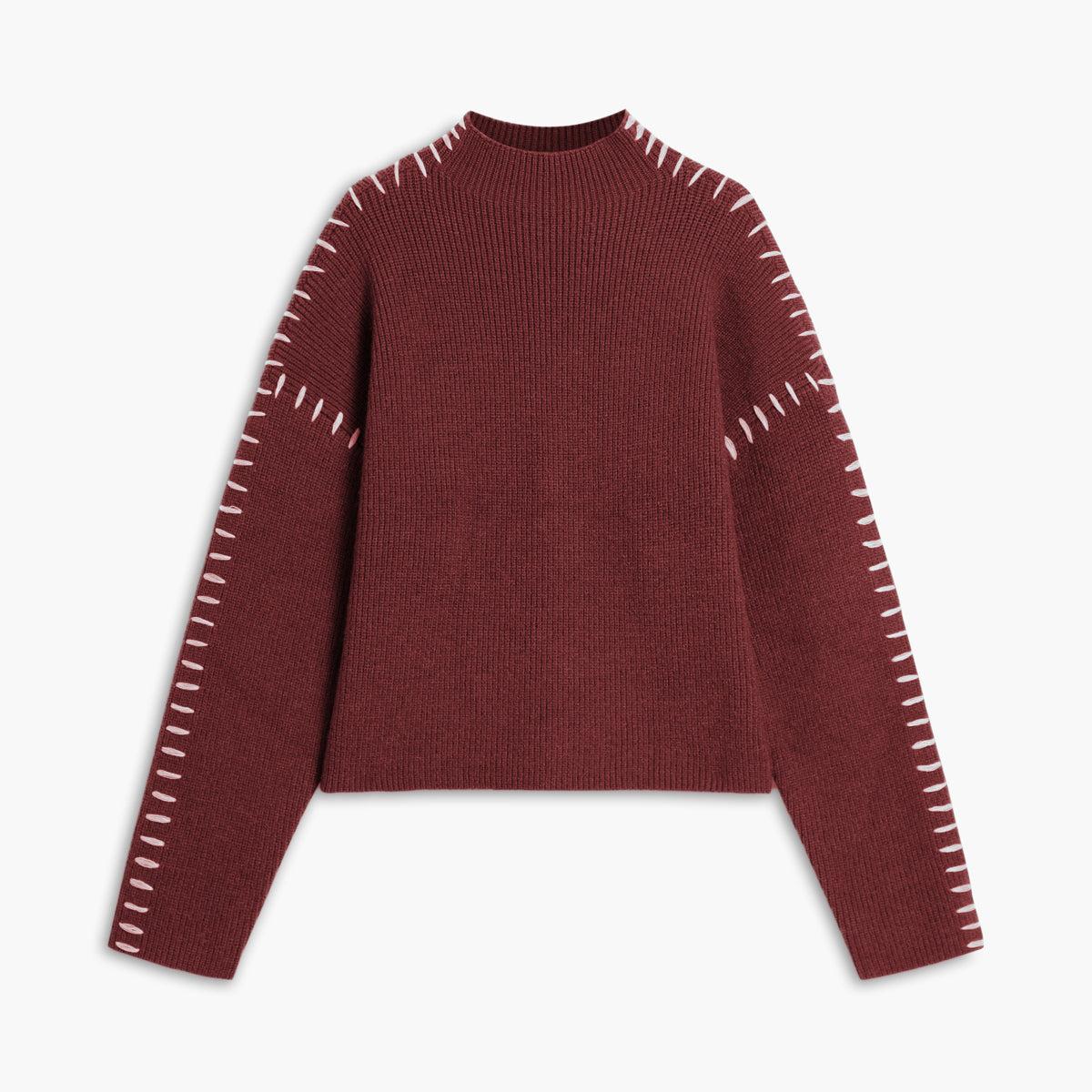 Pull Col Montant Oversize Pour Femme – Maille Confortable Automne Hiver