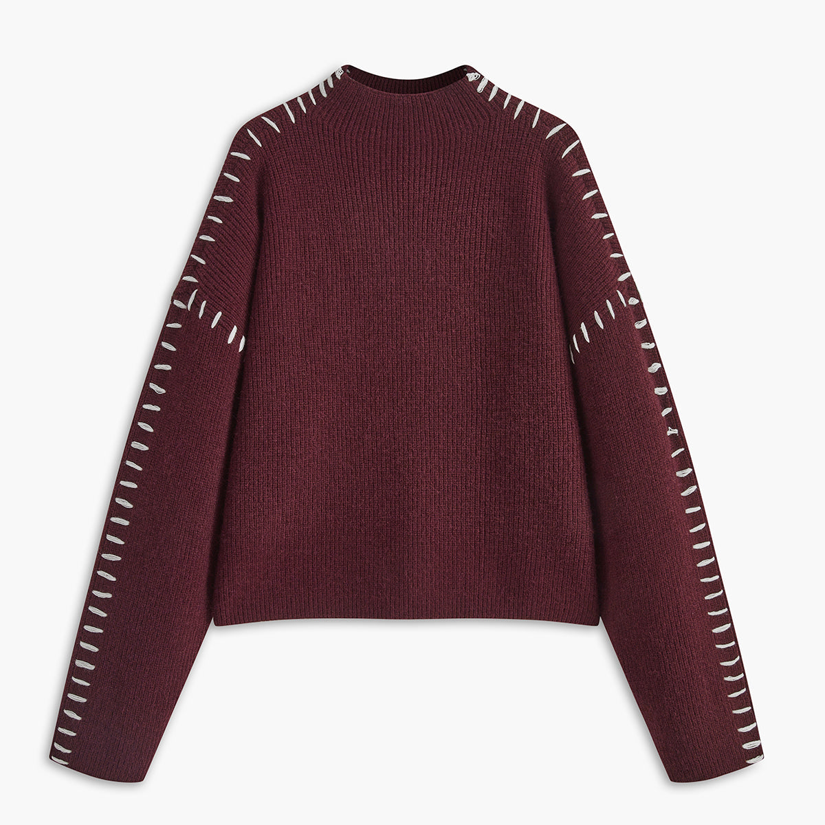 Pull Col Montant Oversize Pour Femme – Maille Confortable Automne Hiver