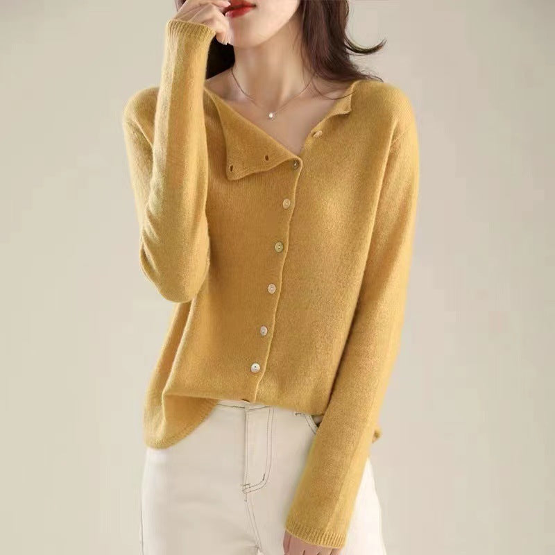 Cardigan En Tricot De Viscose Avec Boutons Pour Femmes – Style Vacances Printemps/Été