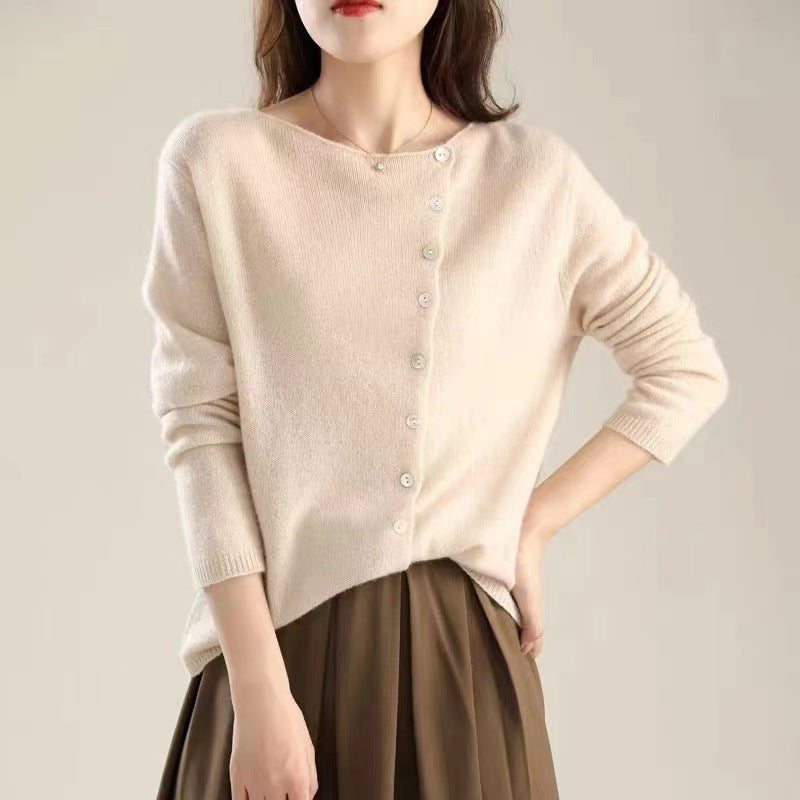 Cardigan En Tricot De Viscose Avec Boutons Pour Femmes – Style Vacances Printemps/Été