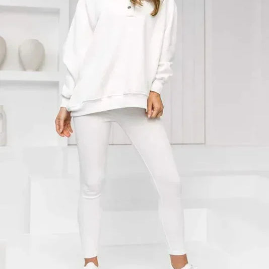 Ensemble Sweat & Pantalon | Col Zippé | Style Décontracté et Confortable