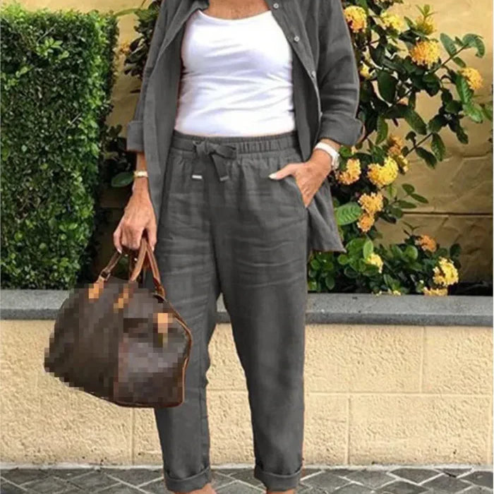 Ensemble en Lin Léger | Veste & Pantalon | Confort Décontracté