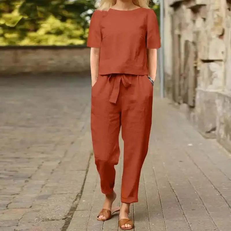 Ensemble Décontracté en Lin | Léger et Chic | Look Estival