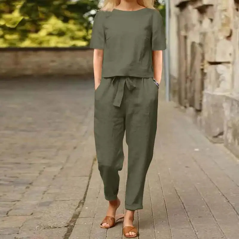 Ensemble Décontracté en Lin | Léger et Chic | Look Estival