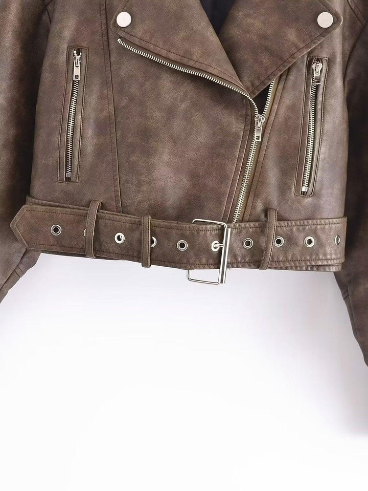 Veste Biker Cuir | Cuir | Style Rock et Moderne