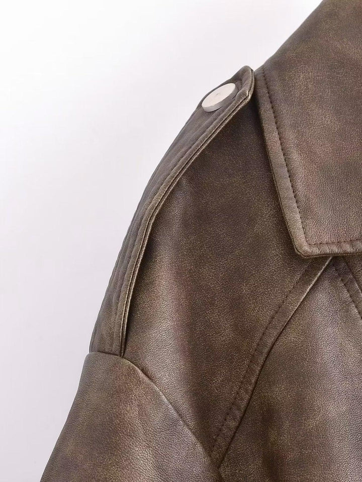Veste Biker Cuir | Cuir | Style Rock et Moderne
