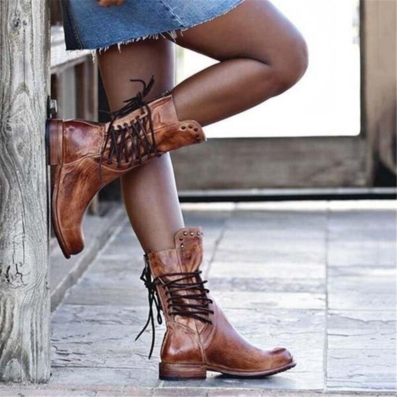 Bottines en Cuir à Lacets | Élégantes et Polyvalentes | Style Rétro