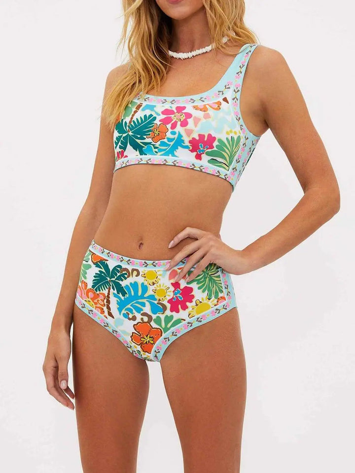 Nina | Bikini extensible à fleurs pour femmes