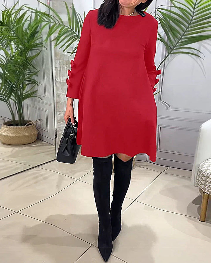 Robe Trapèze Élégante | Manches Volantées | Confort & Style
