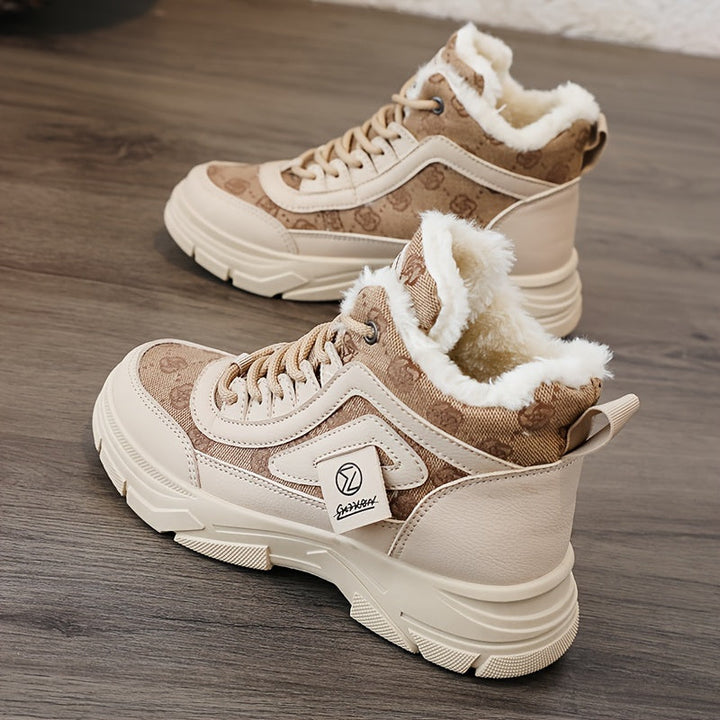Sneakers Montants Doublés | Chauds et Confortables | Semelle Antidérapante