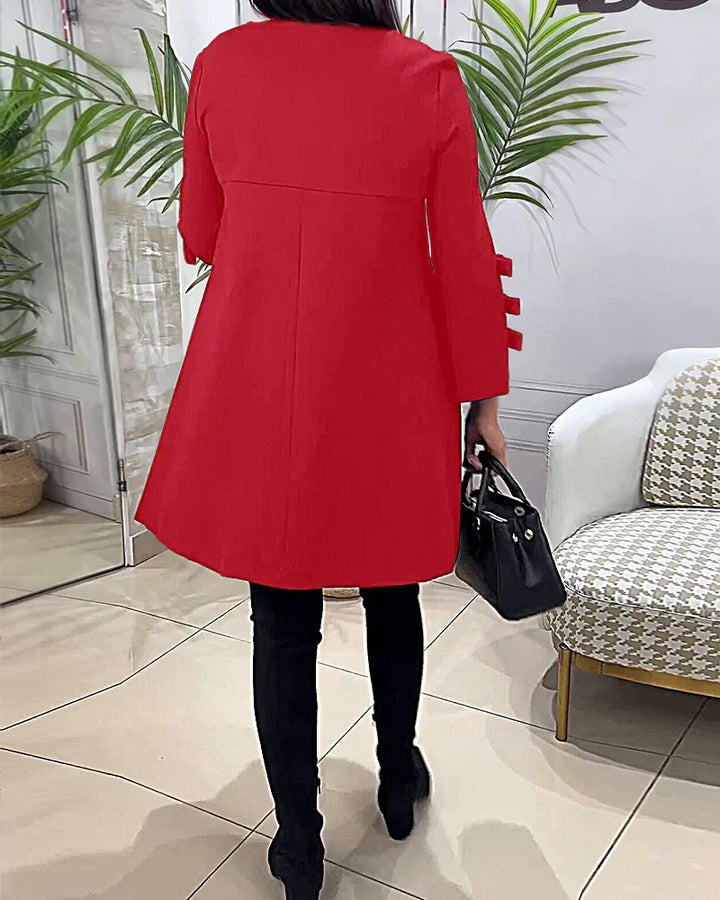 Robe Trapèze Élégante | Manches Volantées | Confort & Style