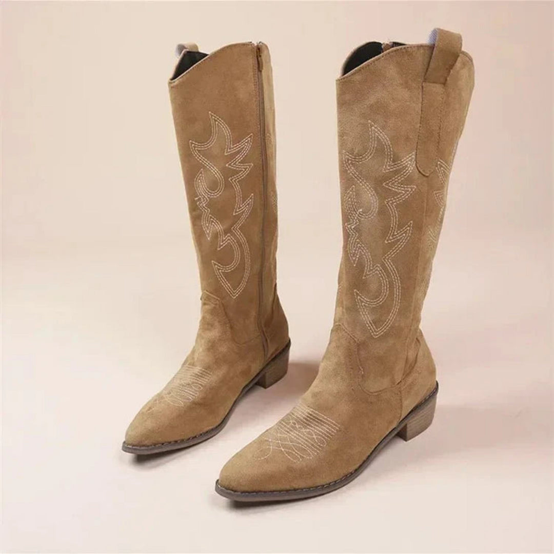 Brigitte | Bottes de cowboy avec broderies pour femmes