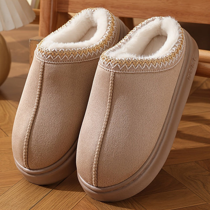 Chaussons Doublés en Fourrure | Confort et Chaleur | Semelle Antidérapante