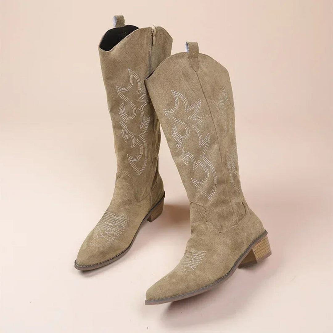 Brigitte | Bottes de cowboy avec broderies pour femmes