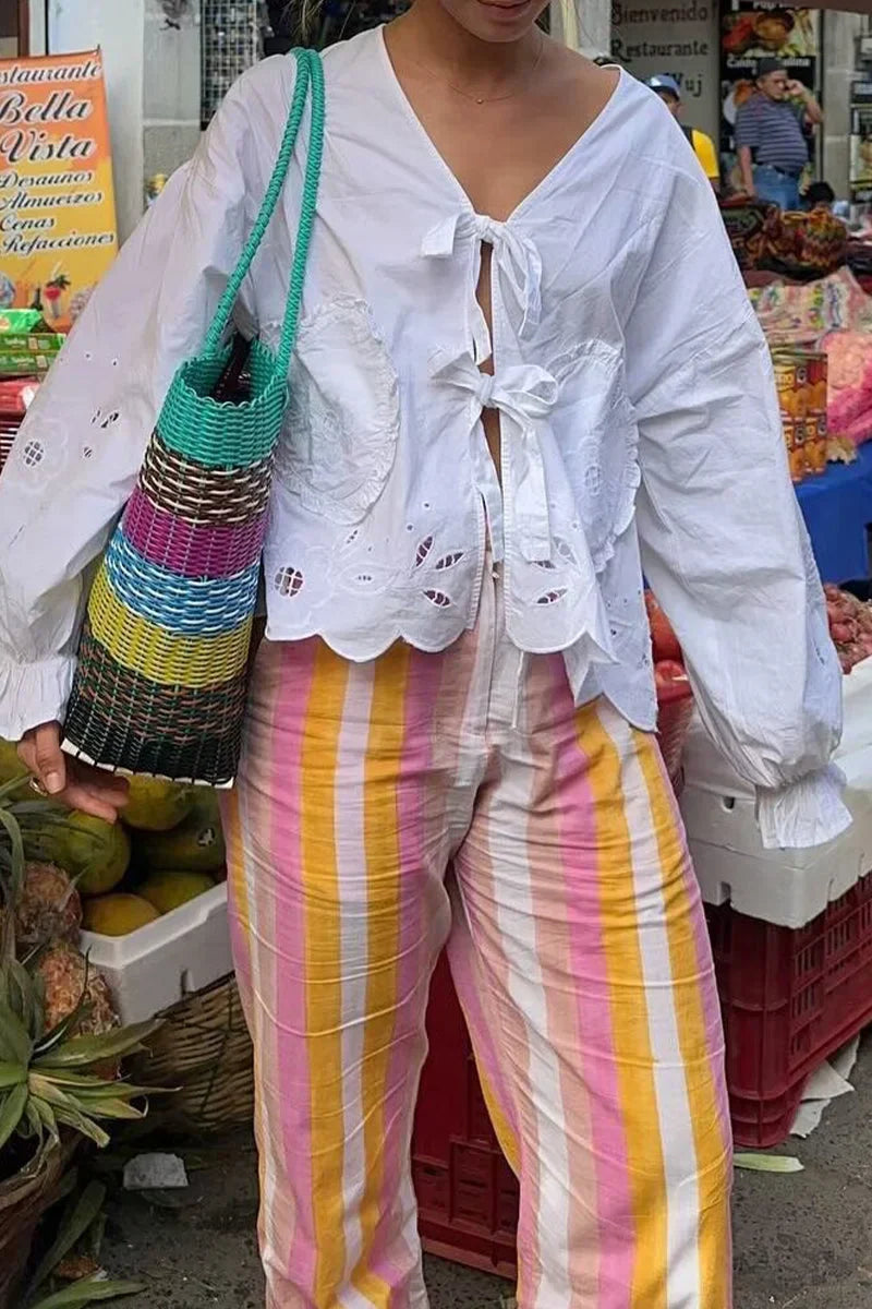 Blouse Brodée Légère – Soleil Nomade & Esprit Bohème Été