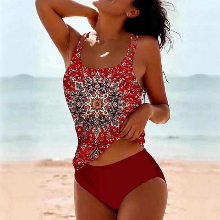Eleta | Tankini Imprimé avec Double Bretelles pour Femme