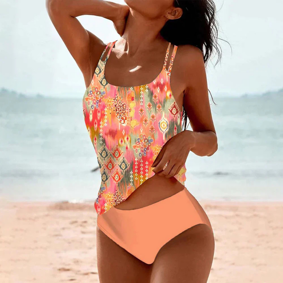 Eleta | Tankini Imprimé avec Double Bretelles pour Femme