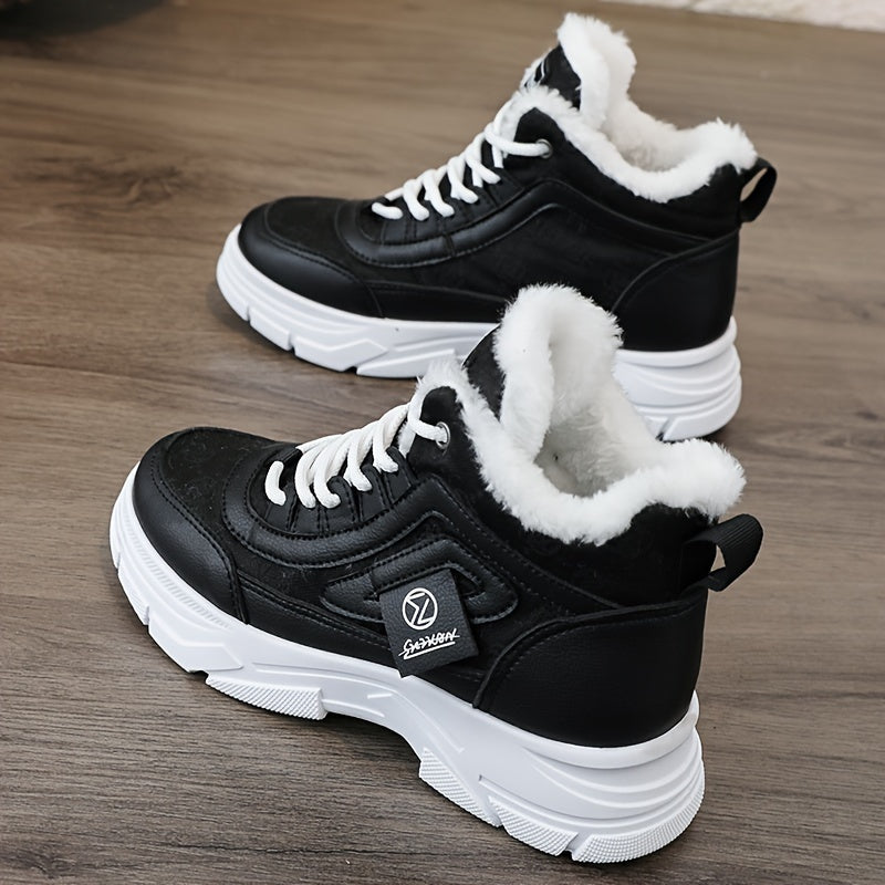 Sneakers Montants Doublés | Chauds et Confortables | Semelle Antidérapante