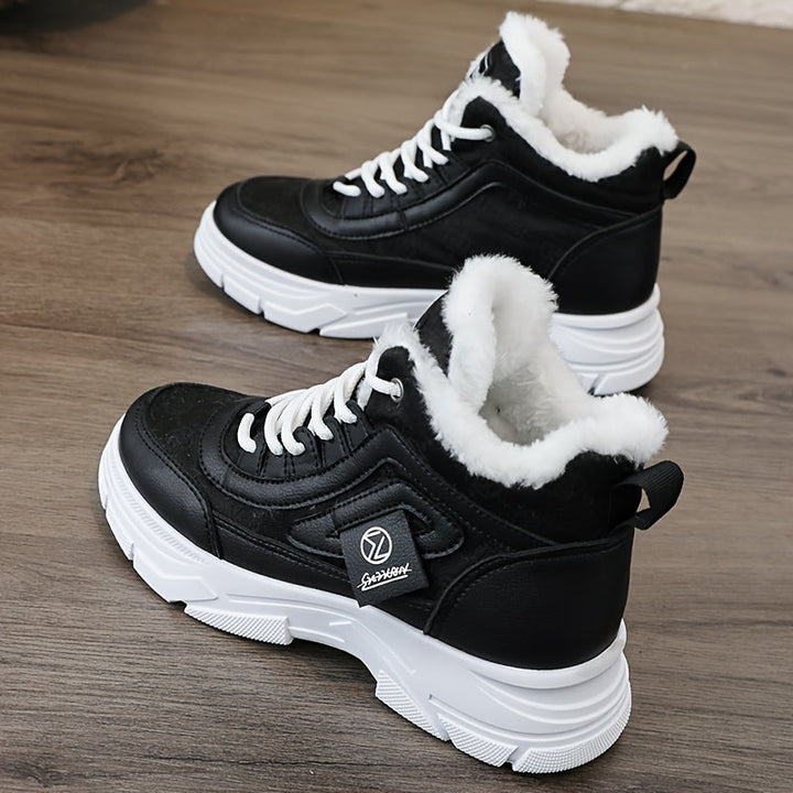 Sneakers Montants Doublés | Chauds et Confortables | Semelle Antidérapante