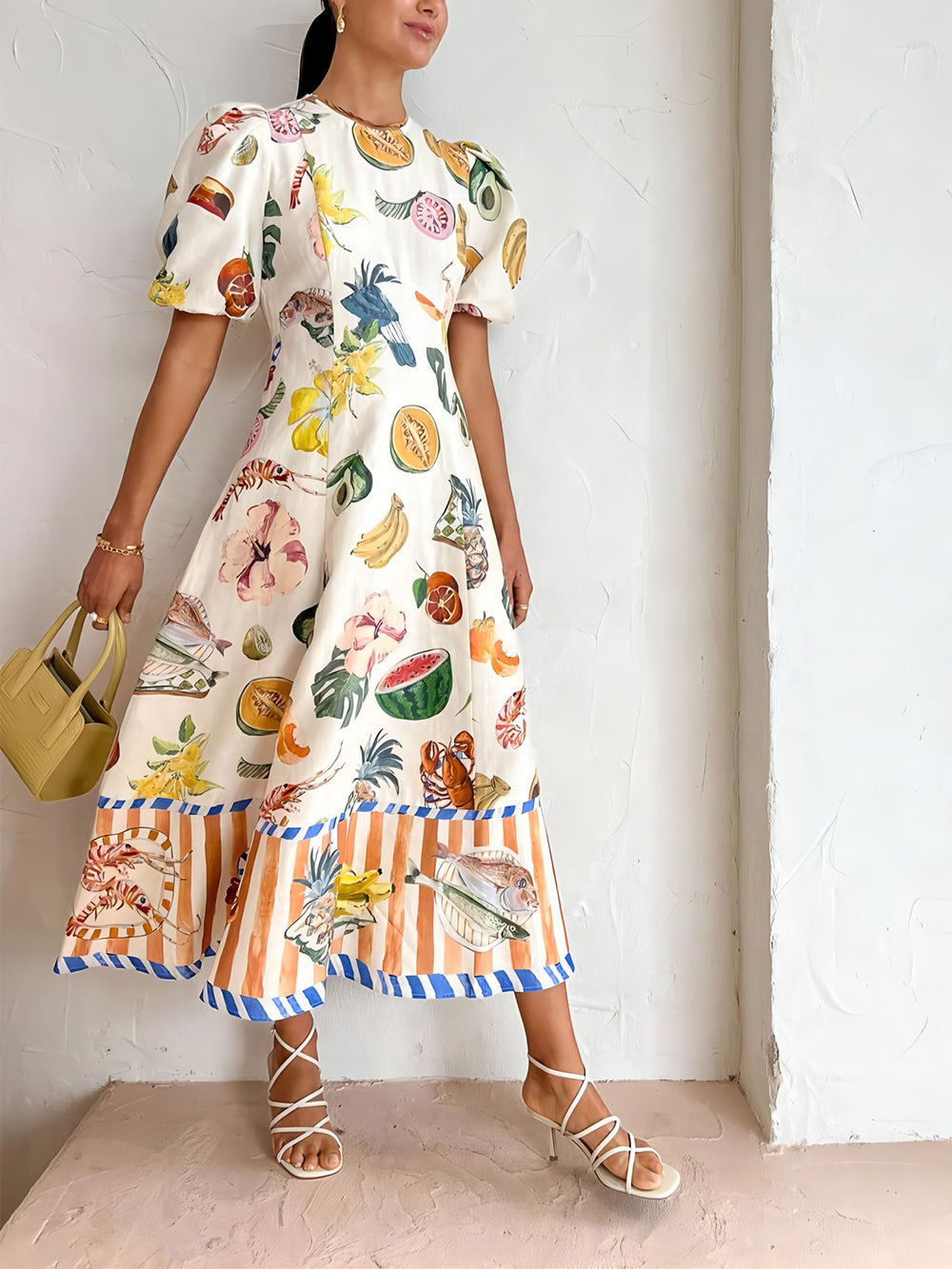 Robe Dolce Vita – Imprimé Méditerranéen & Coupe Légère d’Été