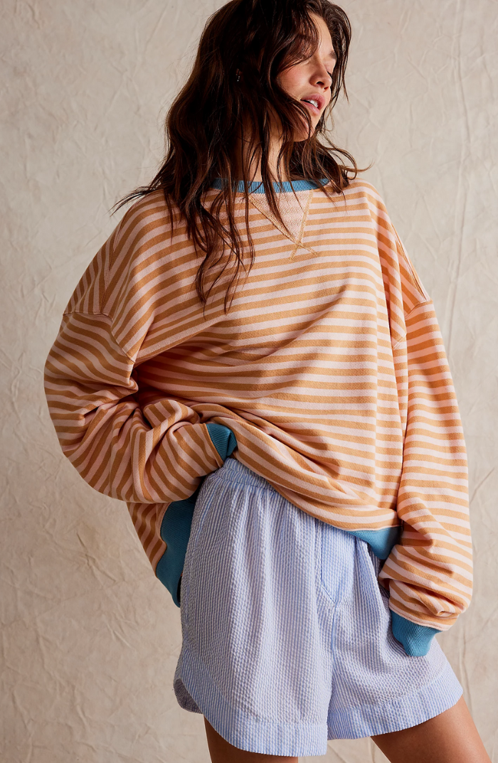 Sweat Rayé Loose | Coupe Confort & Esprit Weekender Coloré
