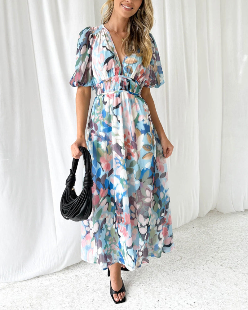 Robe Midi Fleurie Nysa – Style Bohème & Coupe Fluide