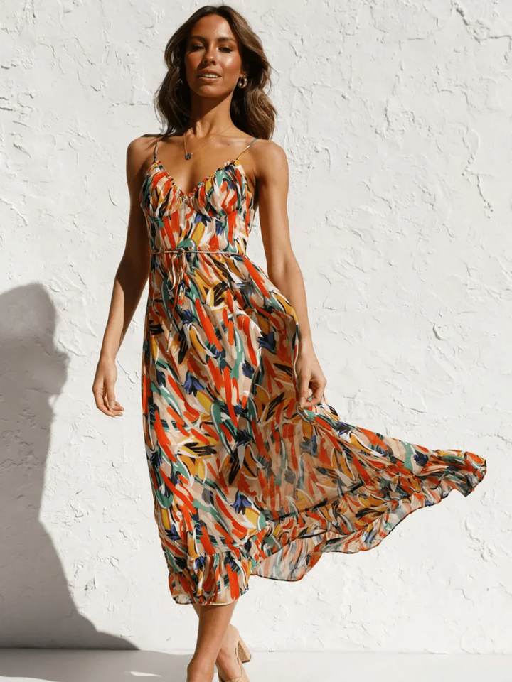 Robe Longue Bohème – Modèle Soleil, Légère & Fluide