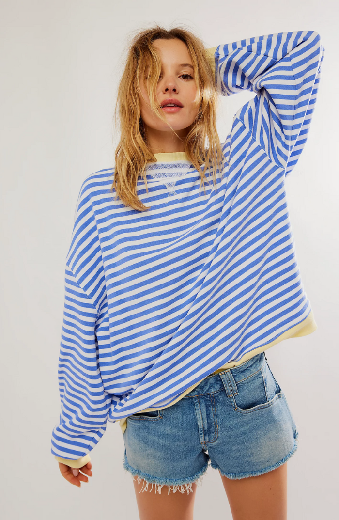 Sweat Rayé Loose | Coupe Confort & Esprit Weekender Coloré