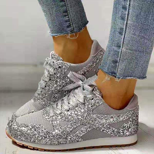 Baskets à Paillettes | Brillantes et Confortables | Look Audacieux