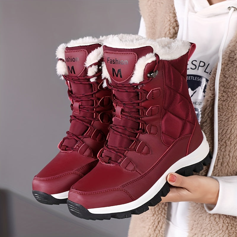 Bottines Hivernales Imperméables | Doublées en Fausse Fourrure | Adhérence et Chaleur