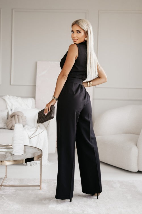 Combinaison Pantalon Élégante | Sans Manches et Fluide | Style Sophistiqué