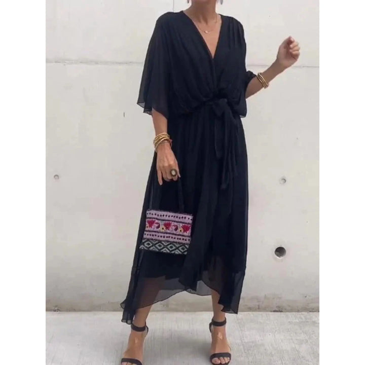 Demi | Robe en Mousseline avec Col en V pour Femme