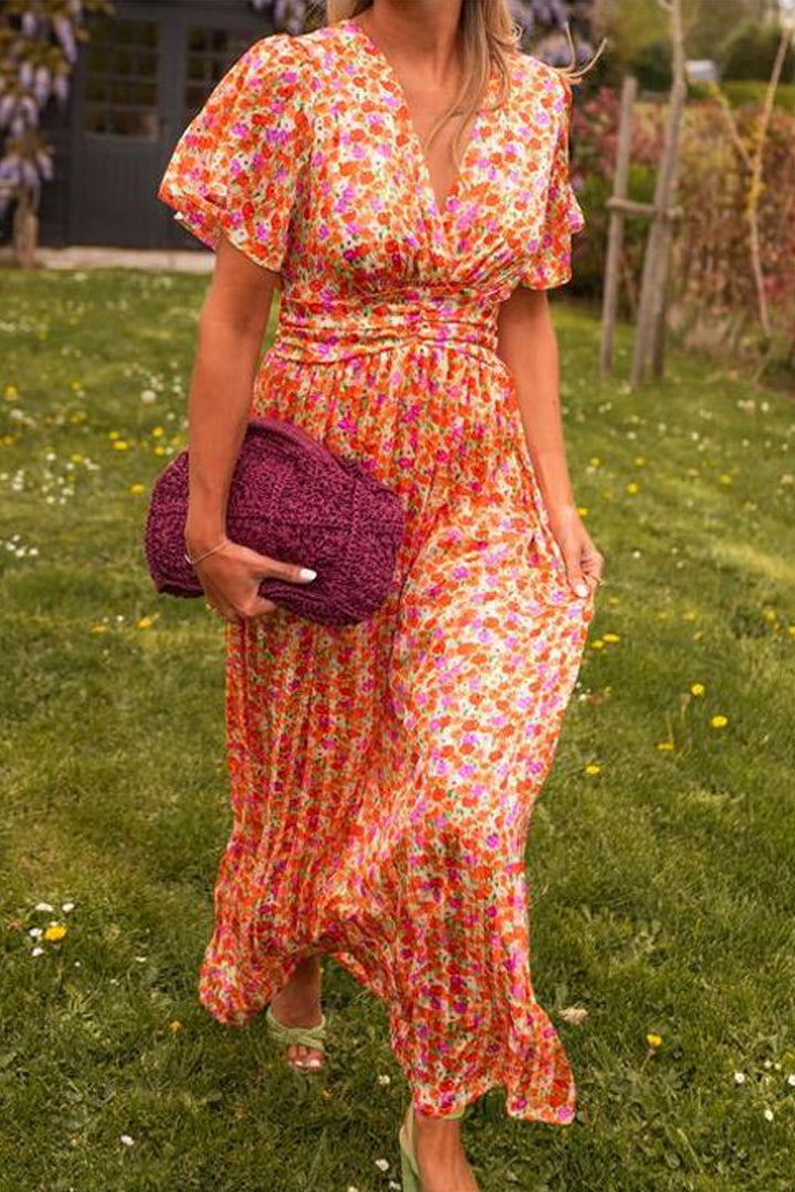 Robe Midi Fleurie Boutonnée – Coupe Légère & Look d’Été