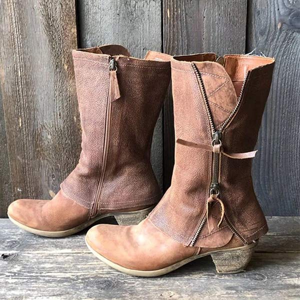 Bottines en Cuir Vintage | Élégance Rustique | Look Western