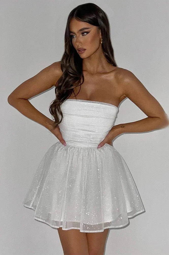 Robe Bustier à Paillettes | Élégance et Éclat | Coupe Courte