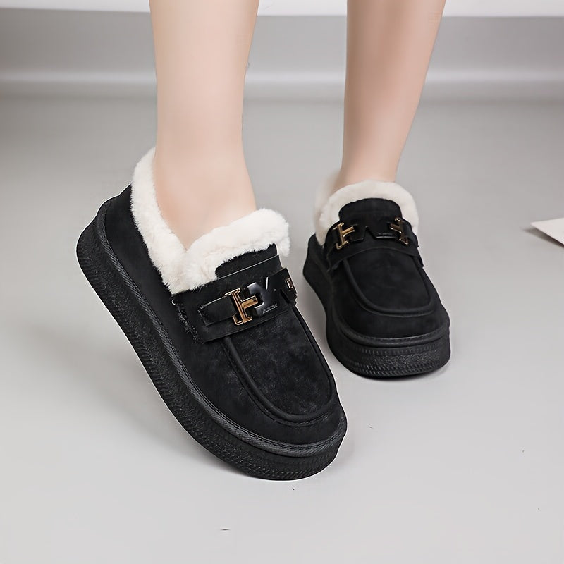 Mocassins Doublés en Fausse Fourrure | Élégants et Confortables | Semelle