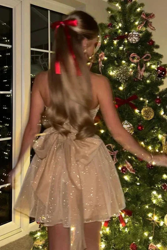 Robe Bustier à Paillettes | Élégance et Éclat | Coupe Courte