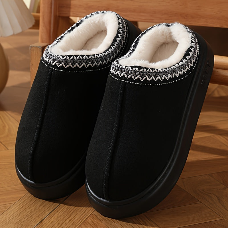 Chaussons Doublés en Fourrure | Confort et Chaleur | Semelle Antidérapante