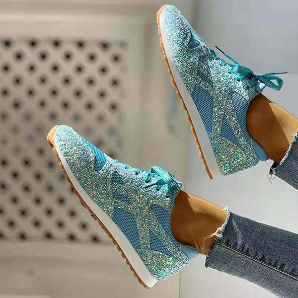Baskets à Paillettes | Brillantes et Confortables | Look Audacieux