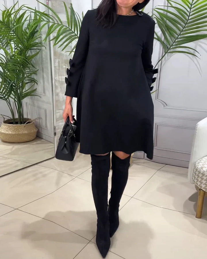 Robe Trapèze Élégante | Manches Volantées | Confort & Style
