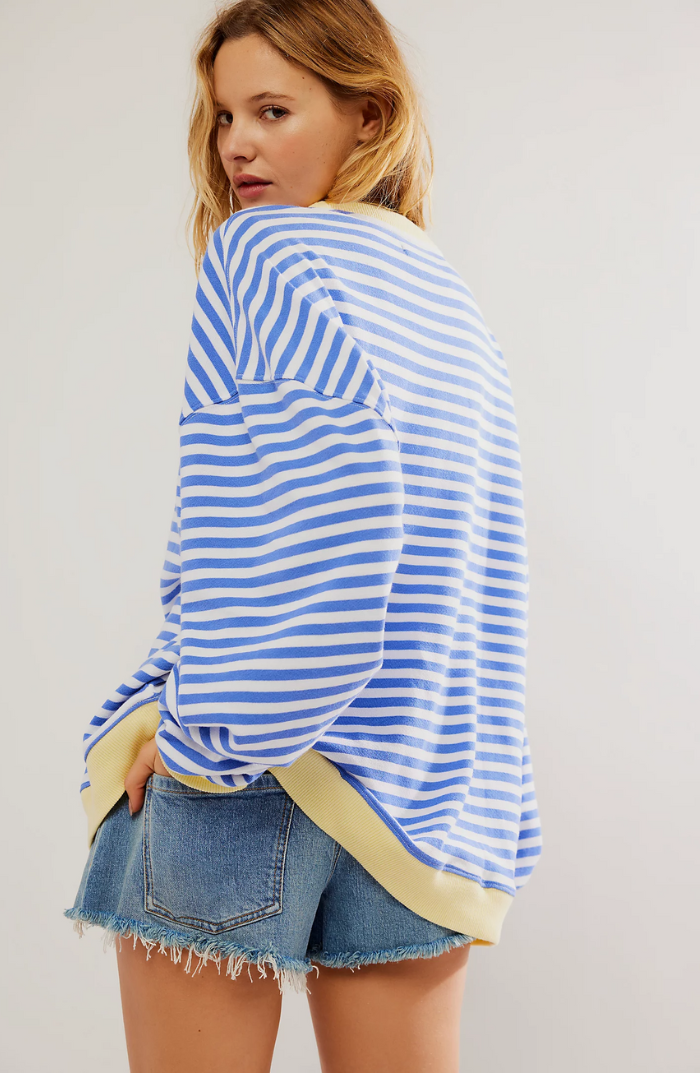 Sweat Rayé Loose | Coupe Confort & Esprit Weekender Coloré