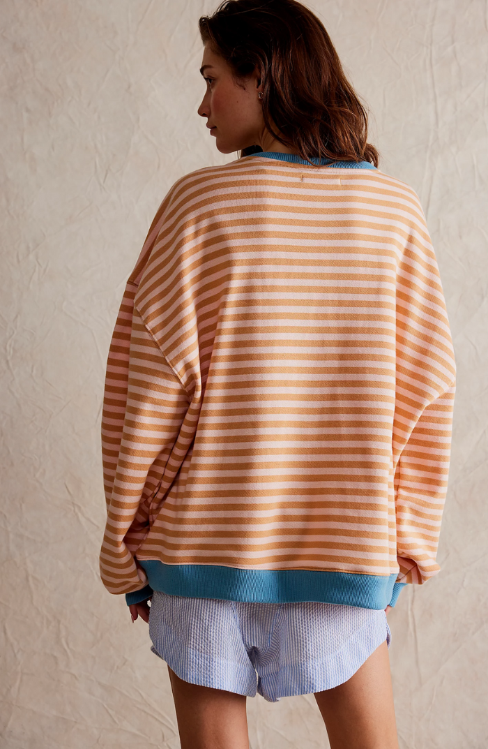 Sweat Rayé Loose | Coupe Confort & Esprit Weekender Coloré