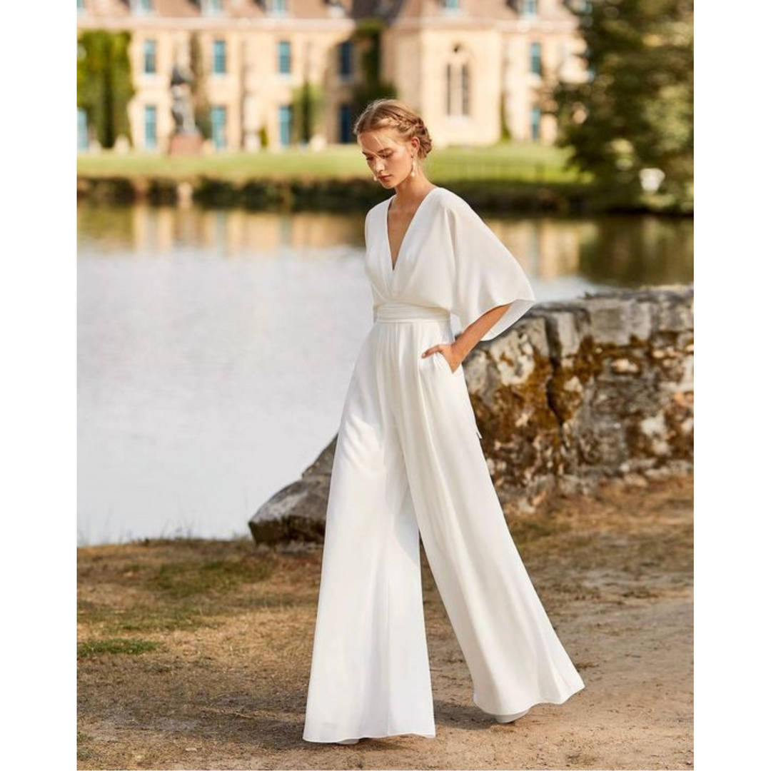 Céleste | Jumpsuit Fluide en Tissu Ajusté pour femmes