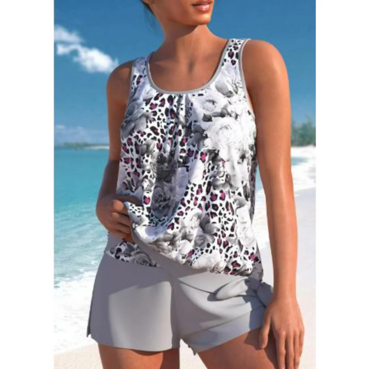 Ellah | Tankini Fleuri avec Short Assorti pour Femme