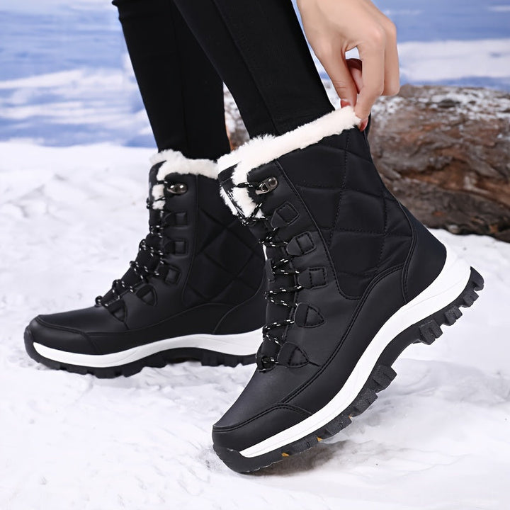 Bottines Hivernales Imperméables | Doublées en Fausse Fourrure | Adhérence et Chaleur